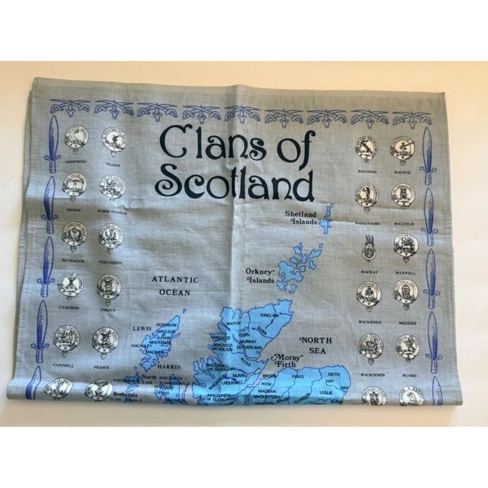 Clans of Scotland dish towel